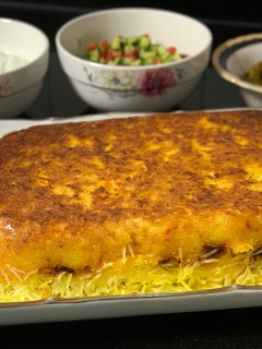 عکسی از دستور ته چين مرغ