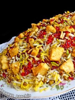 عکسی از دستور ماش پلو مجلسی 🌸 🎁 برنج و مرغ و پیاز 🎁