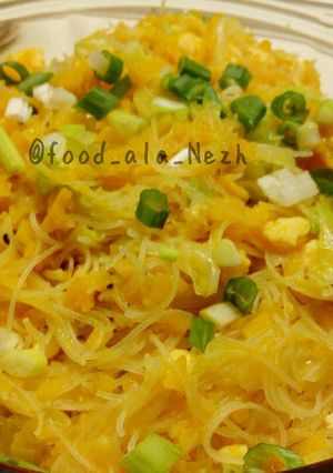 Foto resep Bihun Tumis Labu Kuning (Pumpkin Rice Noodles)