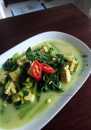 Foto resep Tempe sawi kuah kuning