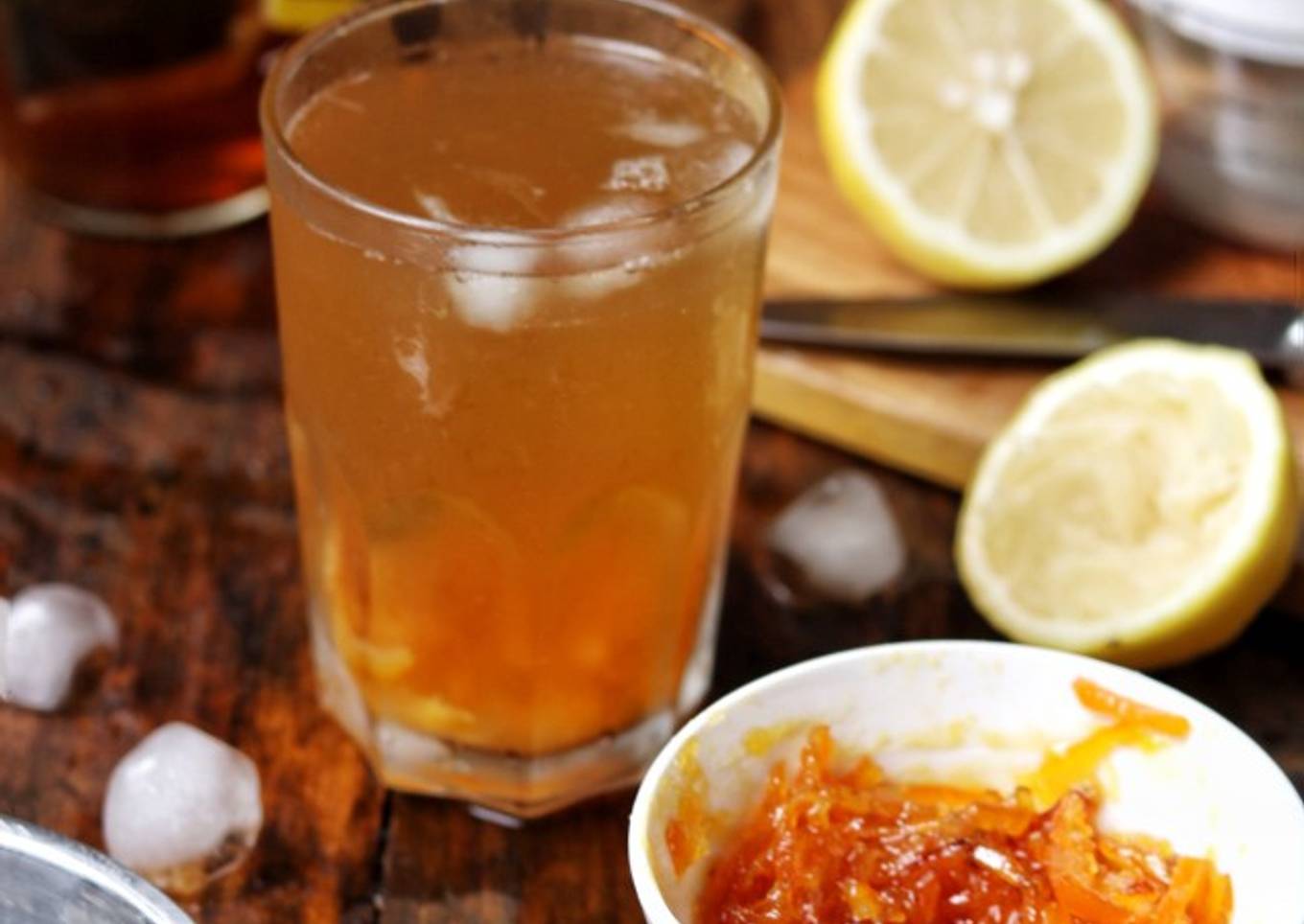 Ice Tea with Orange Peel
