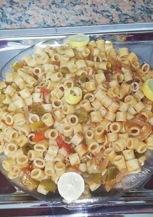 صورة لوصفة معكرونة بالخضار