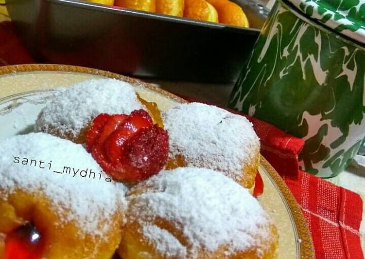 step by step Memasak Donut isi selai yang Enak