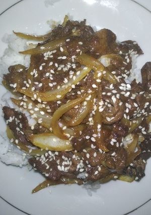 Foto resep Beef teriyaki ala hokben sederhana