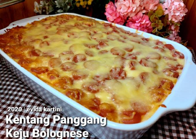 Resep Kentang Panggang Keju Bolognese, Lezat