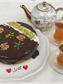 عکسی از دستور کیک چای با کرم چای 😋