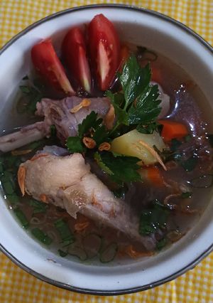 Foto resep Sup ayam kampung ala Pak Min Klaten