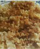 Lasagna con anchoas y pan rallado