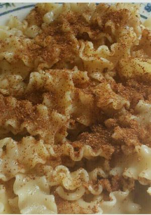 Una foto de Lasagna con anchoas y pan rallado