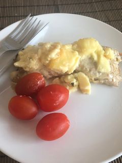 Una foto de Keto - Canelones o fajitas de pollo con lluvia de queso