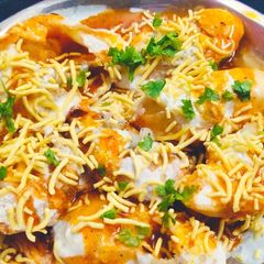 A picture of Dahi Puri Chaat.