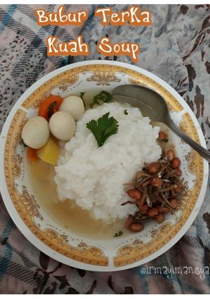 Foto resep Bubur Teri Kacang Kuah Soup