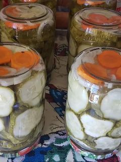 O poză a rețetei Rondele de castraveți la oțet.