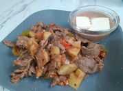Una foto de bistec de res con papa