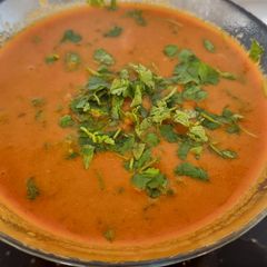 A picture of Gatte ki sabzi.