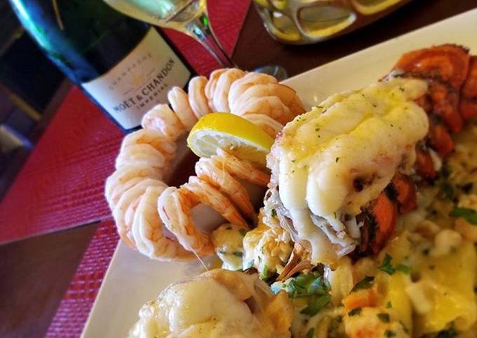 Butter champagne lobster ravioli
