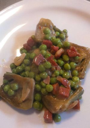 Foto principal de Alcachofas con jamón