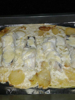 Una foto de Bacalao gratinado