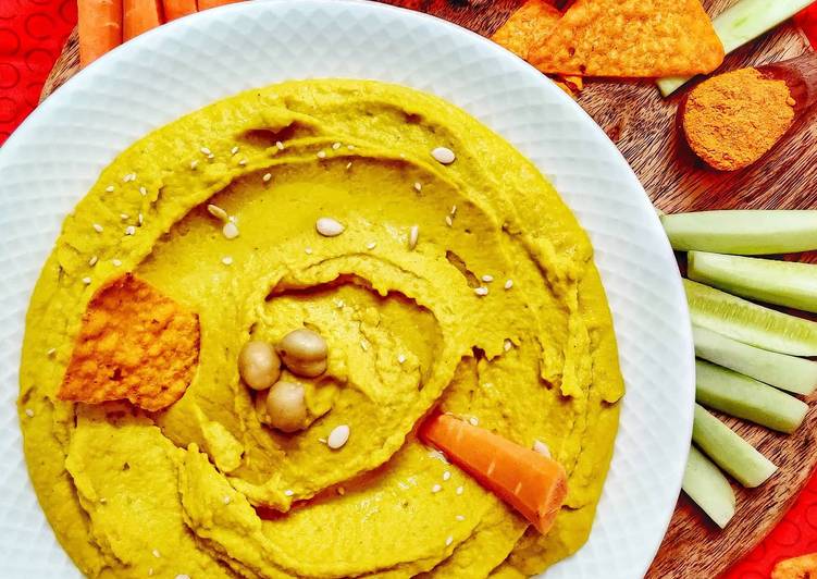 Easiest Way to Prepare Homemade Golden Hummus aka Turmeric hummas