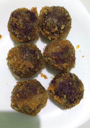 Foto resep Bola ubi ungu krispi