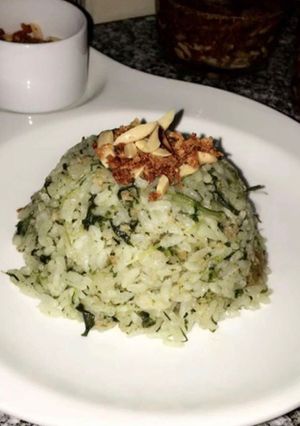 صورة لوصفة رز مصري بالسبانخ و اللحم