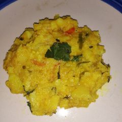 A picture of Potato Curry Samosa Filling.