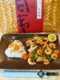 Spargel mit Garnelen auf asiatische Art