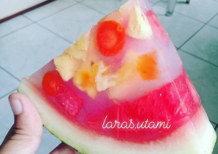 Resep Puding Buah Semangka 🍉🍍🍈 yang Enak