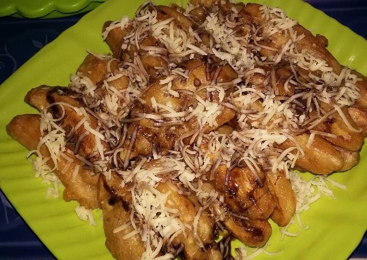 Pisang goreng keju