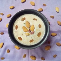 Dalia kheer (broken wheat kheer) A picture of Dalia kheer (broken wheat kheer).
