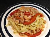 Tagliatelle prawns