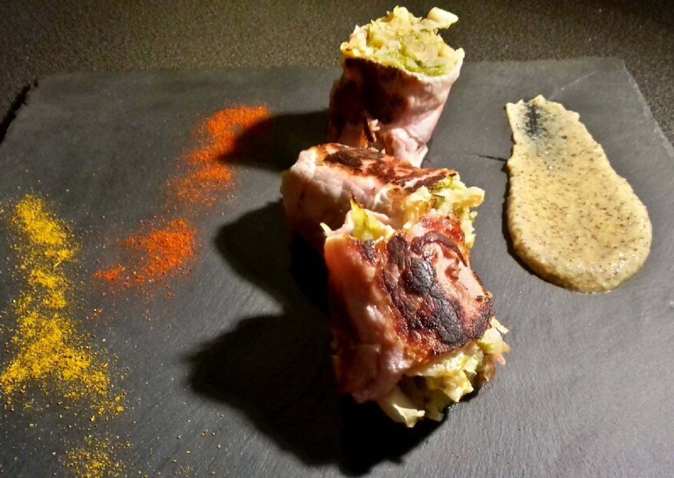 Le maki de chou frisé au bacon