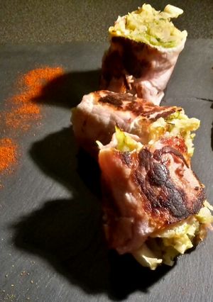 Une photo de Le maki de chou frisé au bacon