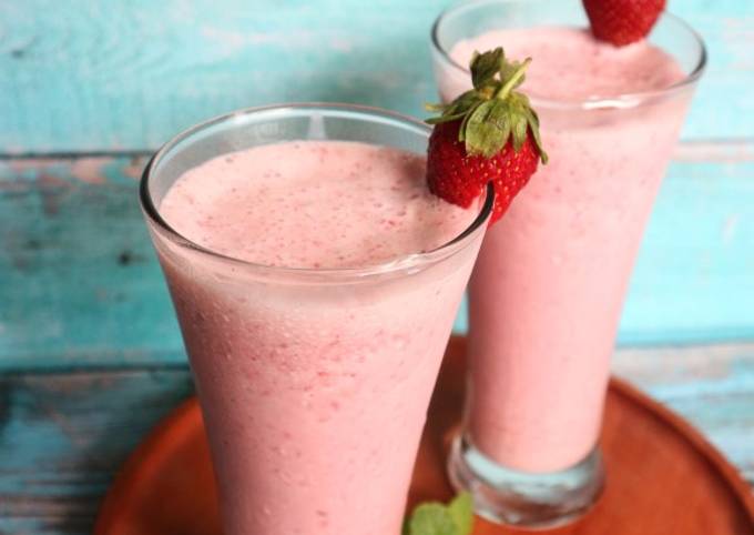 Cara Gampang Membuat Milky Shake Strawberry yang Lezat