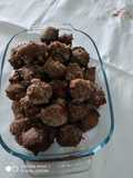 Sonhos de batata doce roxa