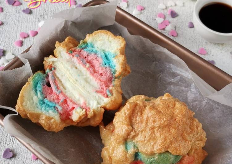 Cara Bikin Rainbow Cloud bread yang Harus Dicoba