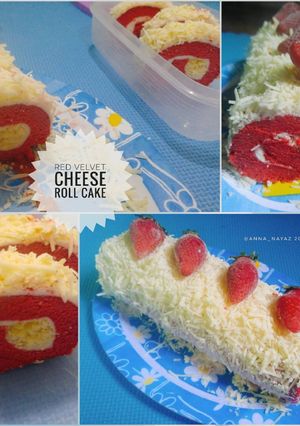 Foto resep Red velvet cheese roll cake