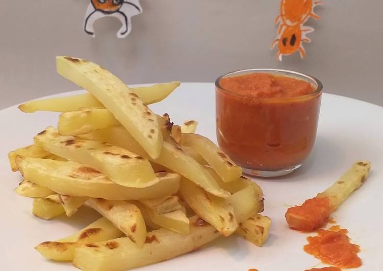 Cara Gampang Membuat French Fries Panggang Teflon &amp; Saus Wortel Anti Gagal