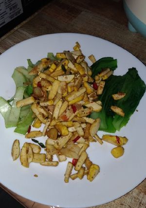 Foto resep Tumis Pakcoy dan Tahu Kuning Pedas