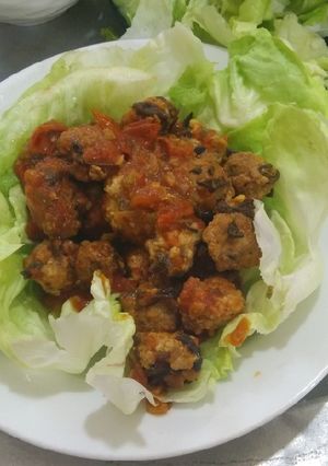 Hình của món Thịt băm viên sốt cà (Bố nấu).