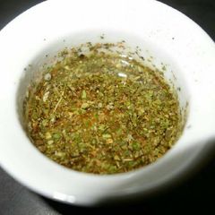 Homemade salad dressing A picture of Homemade salad dressing.