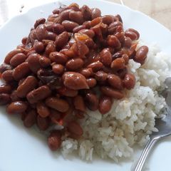 A picture of Rice and beans.