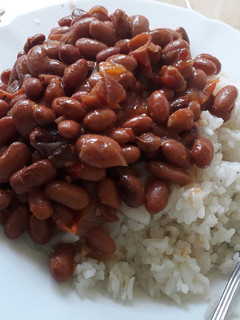 A picture of Rice and beans.