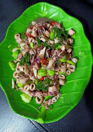 Foto resep Oseng Cumi Asin Pete