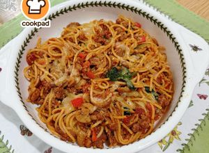 Gambar 👩‍🍳Spaghetti Bolognese Goreng