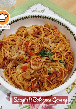 Gambar 👩‍🍳Spaghetti Bolognese Goreng