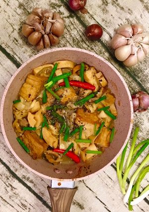Hình của món Thịt kho măng đậu hũ.