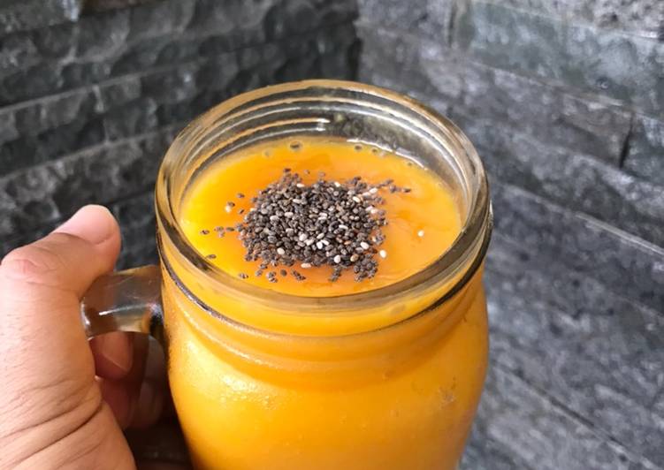 Cara memasak Mango chia smootie  yang Enak Banget