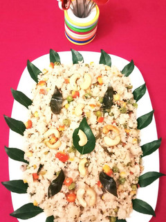 A picture of Vegetable Rava Upma.