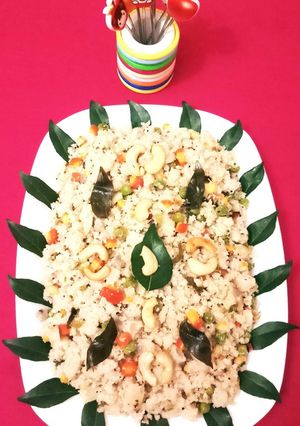 A picture of Vegetable Rava Upma.